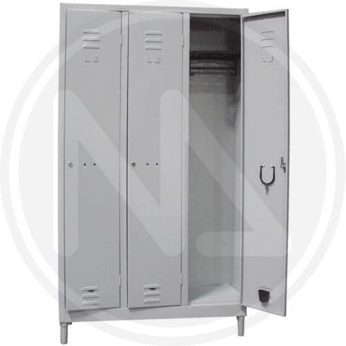 ARMADIO SPOGLIATOIO IN LAMIERA METALLO 3POSTI CM.101x33x18 ARMADI LAVORO UFFICIO