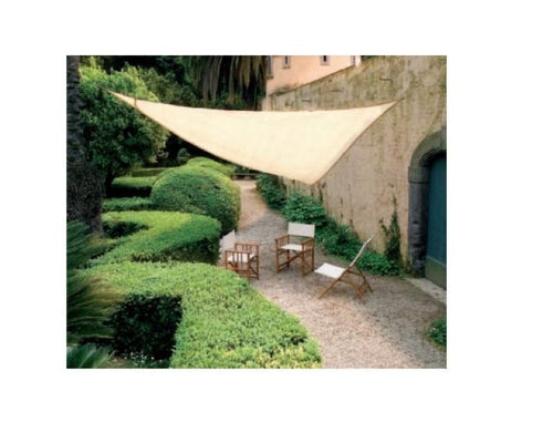 VELA OMBRA TELO OMBREGGIANTE TRIANGOLARE MT. 5X5X5 180 GR. ECRU' O VERDE