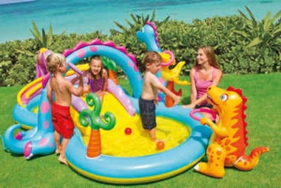 GIOCO GONFIABILE PISCINA INTEX PLAYCENTER JUNGLE DINOLAND CM. 333X229X112H