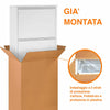 Scarpiera Slim in metallo Bianco con ante basculanti porta scarpe salvaspazio da interno