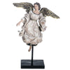 Angelo su piedistallo h 41 cm decorazione natalizia sopramobile