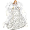 Puntale per albero di natale angelo h 30 cm decorazione natalizia bianco
