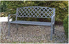 PANCHINA IN GHISA MIDLAND CM.128x56x85H GRIGIO ARREDO GIARDINO ESTERNO