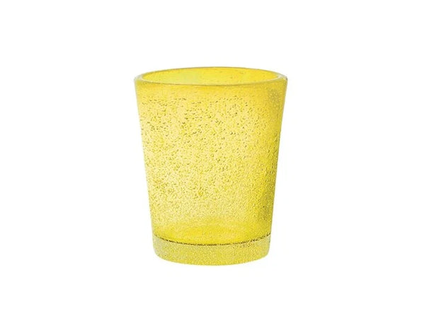Confezione 6 bicchieri liquore giada in vetro giallo cl 5H&H