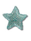 Piatto stella in vetro seashell turchese 17cmH&H
