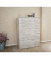 KIT CASSETTIERA CASSETTONE 5 CASSETTI CM. 80X45X111H BIANCO O CEMENTO ROVERE