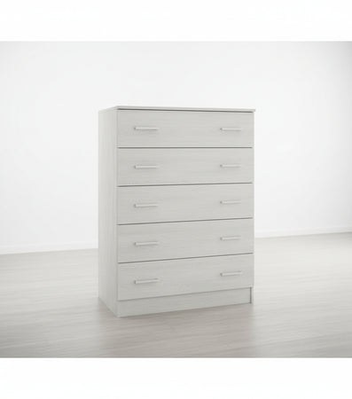 KIT CASSETTIERA CASSETTONE 5 CASSETTI CM. 80X45X111H BIANCO O CEMENTO ROVERE