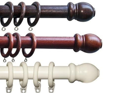 SCORRITENDA IN LEGNO A STRAPPO MM. 35 BASTONE PER TENDE TENDA TENDAGGI