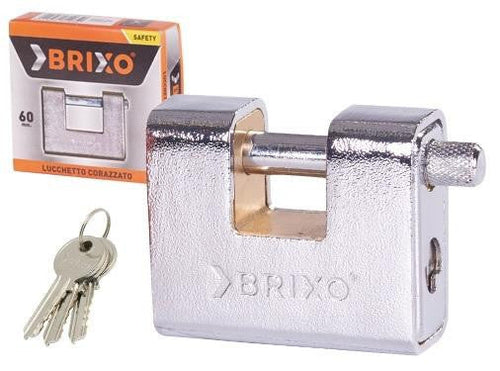 LUCCHETTI CORAZZATI ANTISCASSO BRIXO TOP IN OTTONE E ACCIAIO