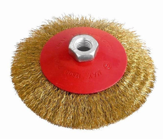 SPAZZOLE SPAZZOLA CIRCOLARE CONICA ATTACCO M14x2 - mm. 125