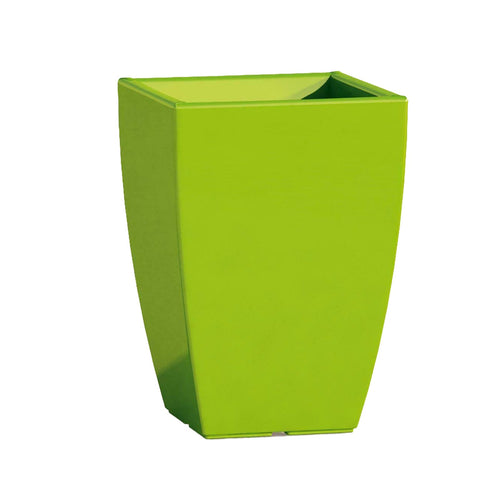 Vaso Cromia Prisma quadrato decorazione in resina Made in Italy da h 50 cm