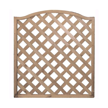 Pannello grigliato "Patio" Onda in legno tropicale naturale per recinzioni giardino e terrazzo