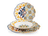Servizio 18 piatti faenza china decoratoH&H