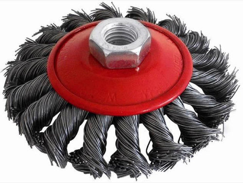 SPAZZOLE SPAZZOLA CIRCOLARE CONICA ATTACCO M14x2 - mm. 100
