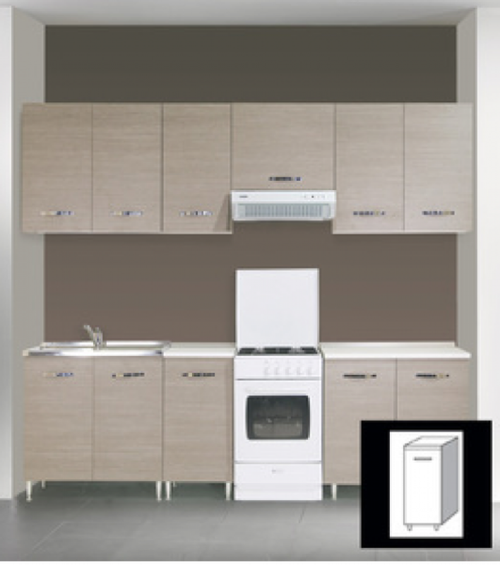 KIT CUCINA MOBILE BASE A 1 ANTA CM. 40X50X85H OLMO