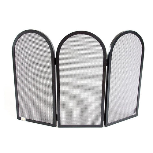 SCHERMI PARASCINTILLE A 3 ARCHI IN FERRO BATTUTO CM. 72x1,5x50