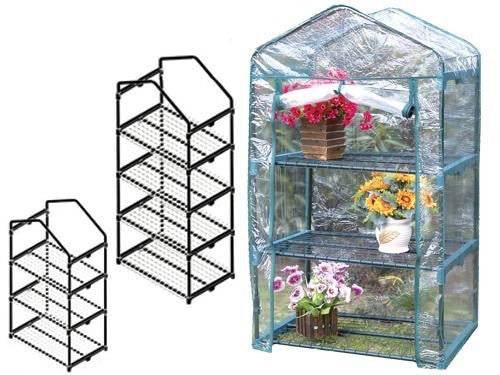 SERRE SERRA GIARDINO CON 3 RIPIANI CM.L69xP49xH130 GIARDINAGGIO AGRICOLTURA