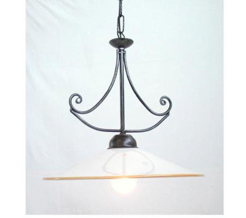 LAMPADARIO 1 LUCE ATMOSFERA FERRO BATTUTO LAMPADE LAMPIONE LANTERNA APPLIQUE