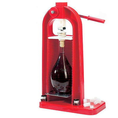 Turabottiglie Crow and cork tappatrice a cremagliera colonna per tappi corona ed in sughero