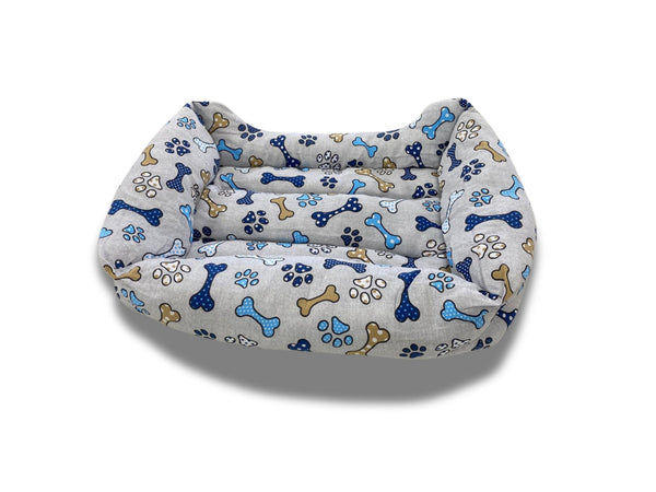 Cuccia grigia fantasia zampe ed osso Nobleza
