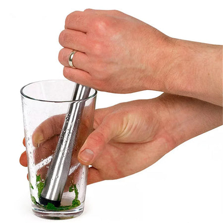 Pestello in acciaio inox da bar per cocktail h 17,5 cm