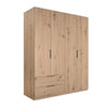 KIT ARMADIO 4 ANTE + 2 CASSETTI CM.162X58X200H ROVERE ARTISAN