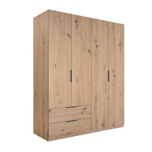 KIT ARMADIO 4 ANTE + 2 CASSETTI CM.162X58X200H ROVERE ARTISAN