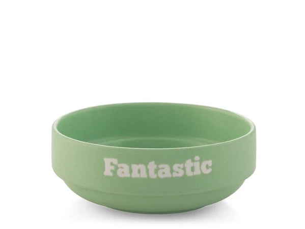 Coppetta in Ceramica verde 13 cm - Scritta "Fantastic"H&H