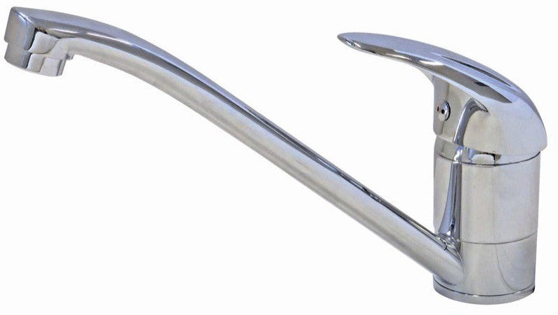 MISCELATORE LAVELLO A CANNA BASSA PERLA IN OTTONE CROMATO CARTUCCIA  mm. 40