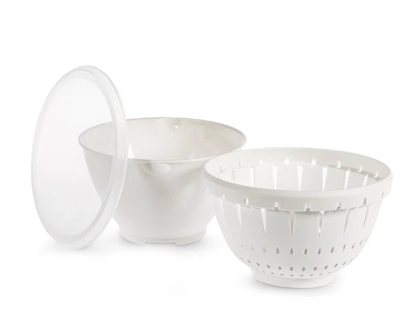 Contenitore colatutto in polipropilene con coperchio bianco cm18H&H