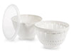 Contenitore colatutto in polipropilene con coperchio bianco cm22H&H