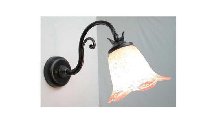 LANTERNA APPLIQUE ELICA NERO-ARGENTO FERRO BATTUTO LANTERNE APPLIQUE LAMPIONE