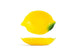 Coppa citrus in vetro forma limone colore gialla cm 17.H&H