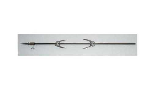 SPIEDO 6x6 IN ACCIAIO INOX CON 2 FORCHETTE FERMACARNE