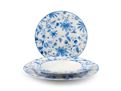 Servizio 18 pezzi tavola blue arbor new bone china decoratoH&H