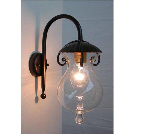 LANTERNA APPLIQUE GOCCIA IN FERRO BATTUTO LAMPADE LAMPIONE APPLIQUE LANTERNA