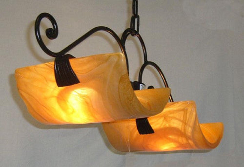 LAMPADARIO BILANCERE COPPO IN FERRO BATTUTO LANTERNA APPLIQUE LAMPIONE LAMPADE