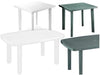 TAVOLI TAVOLO FIOCCO IN RESINA VERDE O BIANCO CM.80X75XH72 ARREDO GIARDINO