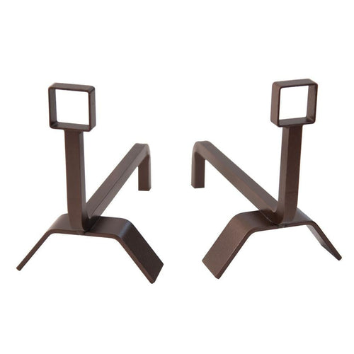 COPPIA DI ALARI FERRO BATTUTO RUST CM.18X34X26 CAMINO CAMINETTO FUOCO
