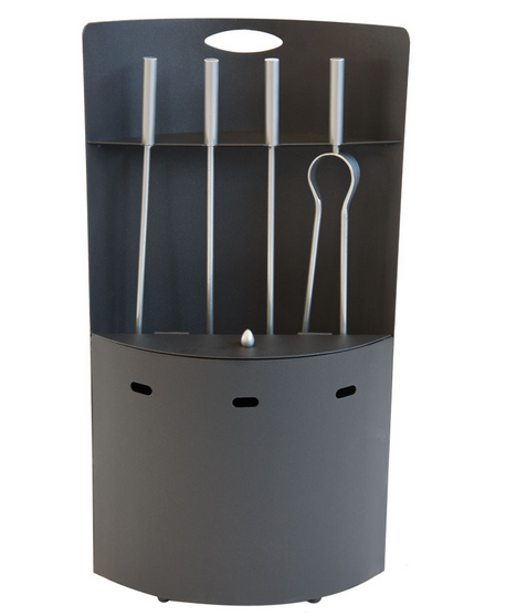 PORTA ATTREZZI SET PER CAMINO MOD. LUC H.66X20X36CM UTENISLI ACCESSORI CAMINETTO