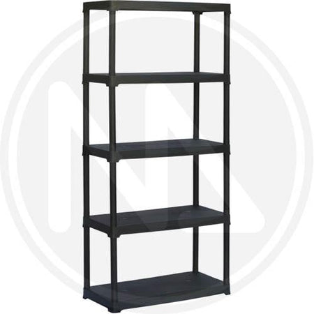 SCAFFALI SCAFFALE KIT IN POLIPROPILENE 5 RIPIANI 90x40x170H CM GRIGIO SCURO