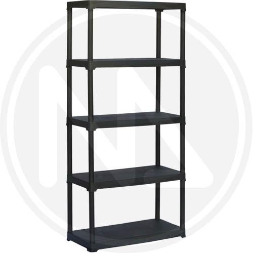 SCAFFALI SCAFFALE KIT IN POLIPROPILENE 5 RIPIANI 90x40x170H CM GRIGIO SCURO
