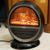 Termoventilatore elettrico da terra con fiamma finta e vetro temperato da 1500 W