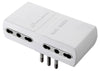 ADATTATORE PIATTO MULTIPRESA 16A 2P+T A 4 PRESE BIPASSO
