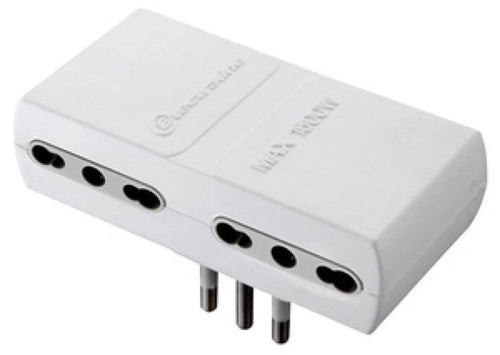 ADATTATORE PIATTO MULTIPRESA 16A 2P+T A 4 PRESE BIPASSO