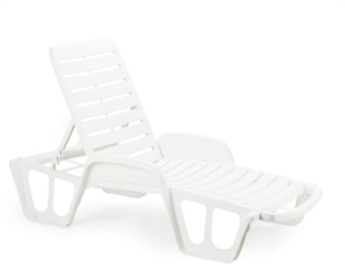 POLTRONA LETTINO FISSO REGOLABILE IMPILABILE DA GIARDINO ARIZONA CM. 192X71X100H