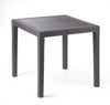 TAVOLO DA GIARDINO KING IN POLIPROPILENE EFFETTO RATTAN CM. 80X80X72H