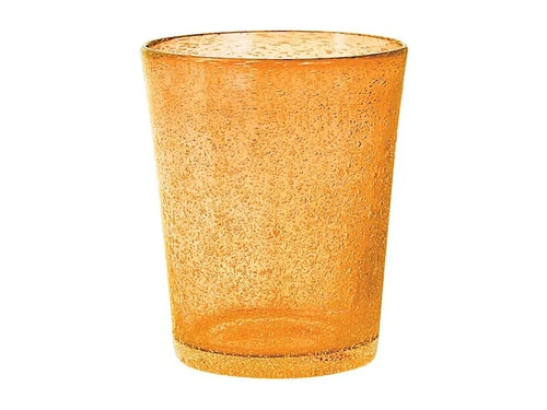 Confezione 6 bicchieri bibita giada in vetro arancio chiaro cl 46H&H