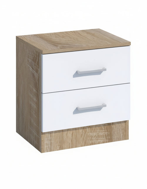 KIT COMODINO 2 CASSETTI CM. 45X34X47H ROVERE O ROVERE BIANCO