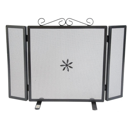 SCHERMI PARASCINTILLE FERRO BATTUTO SPORTELLO CM.66X18X46 3ANTE CAMINO CAMINETTO